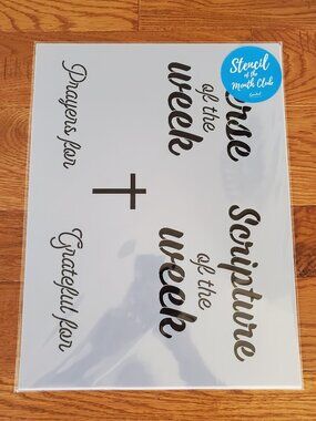 April 2024 Stencil of the Month Stencil Set w/ Add-On | Scripture | BRAND NEW